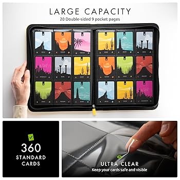 Vault X 9 Pocket Trading Card Zip Binder, 360 Cards, Premium
